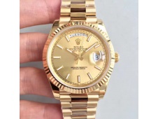Replica Rolex Day-Date 40 228238 Yellow GOLD Noob 1:1 Best Edition YG Dial YG President Bracelet A3255