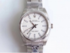 Replica Rolex Oyster Perpetual 39mm 114300 ARF 1:1 Best Edition 904L SS White Dial SH3132