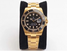 Replica Rolex Submariner 116618 LN VRF 1:1 Best Edition 18kt Yellow Gold Wrapped Black Dial MAX Version