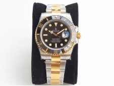 Replica Rolex Submariner 116613 LN 2tone VRF 1:1 Best Edition 18kt Yellow Gold Wrapped Black Dial MAX Version