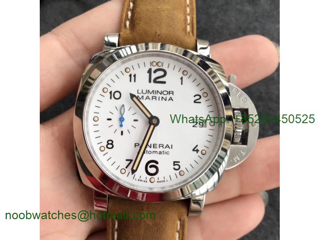 Replica Panerai PAM1523 S V6F 1:1 Best Edition 42mm White Dial on Brown Asso Strap P9010