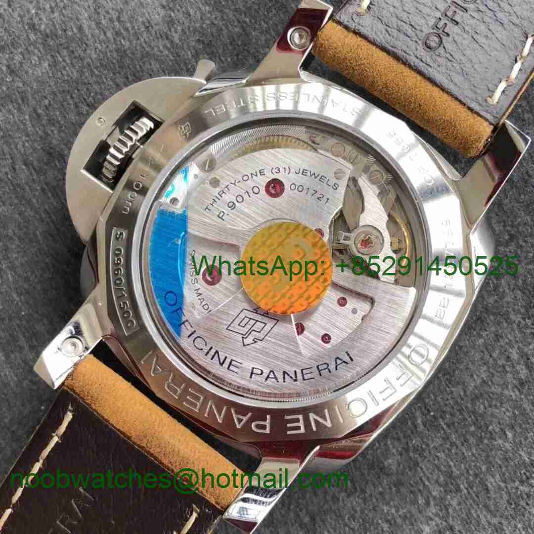 Replica Panerai PAM1523 S V6F 1:1 Best Edition 42mm White Dial on Brown Asso Strap P9010