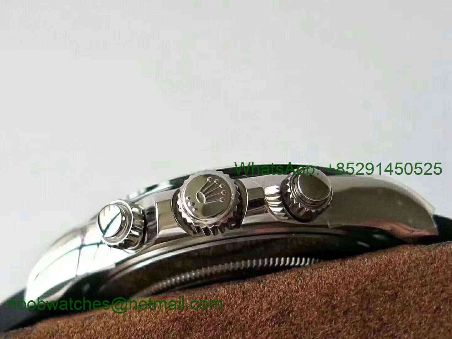 Replica Rolex Daytona 116519 Noob 1:1 Best 904L Gray Dial Black Rubber Strap SA4130 V2 (Free Extra Strap)