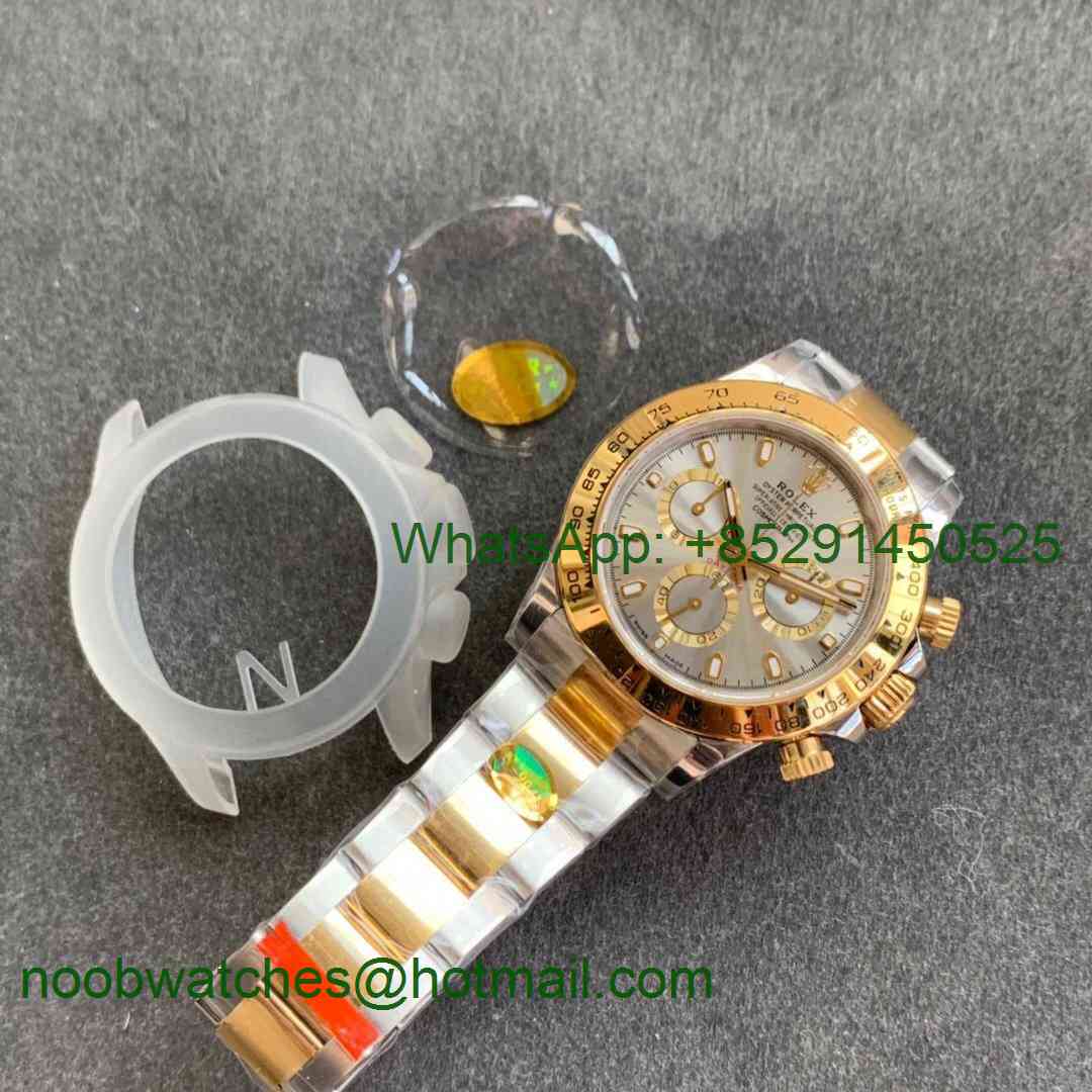 Replica Rolex Daytona 116503 2tone Yellow Gold/SS Two Tone Noob 1:1 Best 904L Gray Dial SA4130