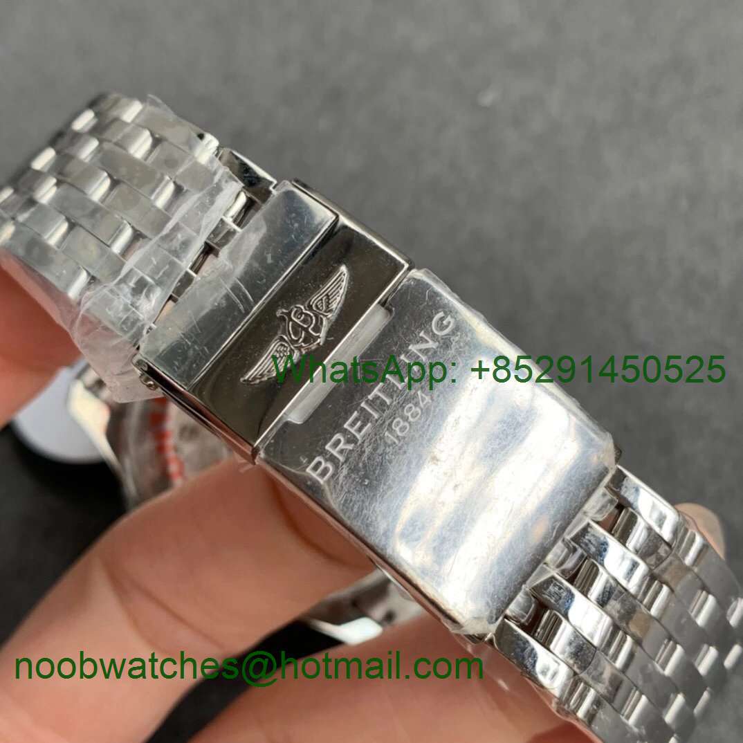 Replica Breitling Navitimer 1 SS 43mm GF 1:1 Best Edition Black Dial on SS Bracelet A7750