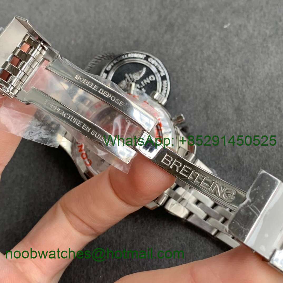 Replica Breitling Navitimer 1 SS 43mm GF 1:1 Best Edition White Dial on SS Bracelet A7750
