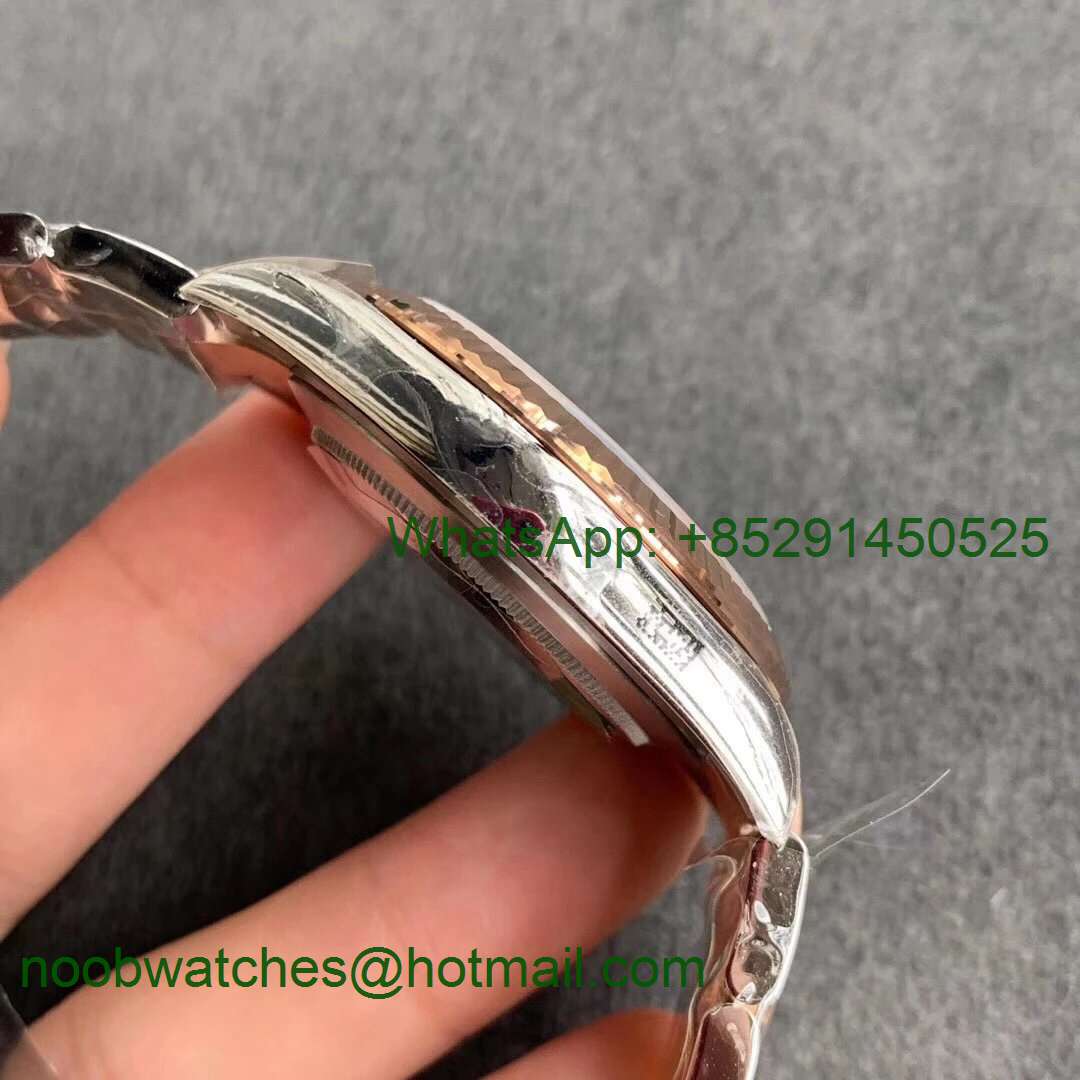Replica Rolex DateJust 41 126331 SS/Rose Gold ARF 1:1 Best 904L Brown Diamonds Dial Oyster Bracelet A2824