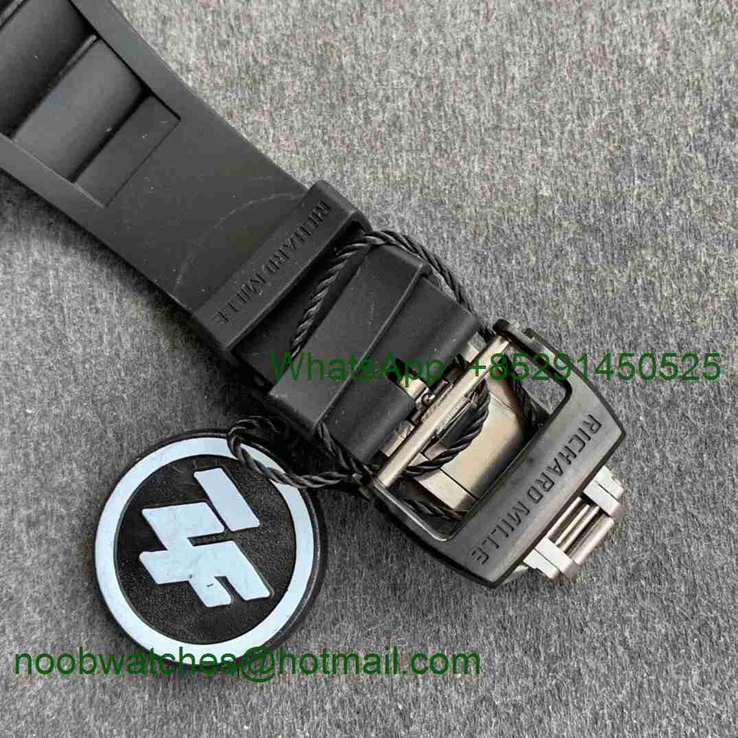 Replica Richard Mille RM035-02 Real Forge Carbon ZF 1:1 Best Skeleton Dial on Black Rubber Strap NH05A