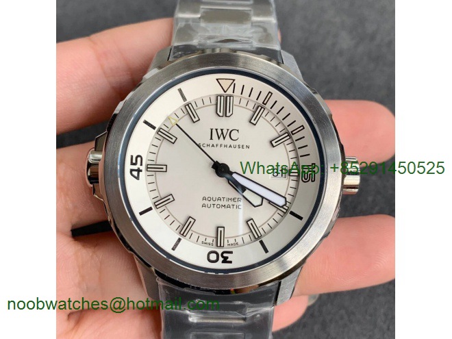 Replica IWC Aquatimer Automatic IW329004 V6F 1:1 Best White dial on SS Bracelet MIYOTA 9015