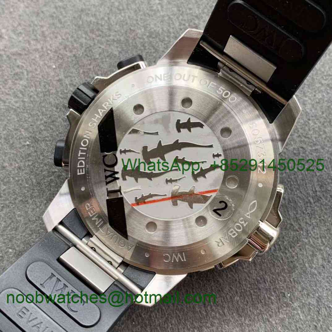 Replica IWC Aquatimer Chrono IW376803 V6F 1:1 Best Edition Gray Dial on Rubber Strap A7750