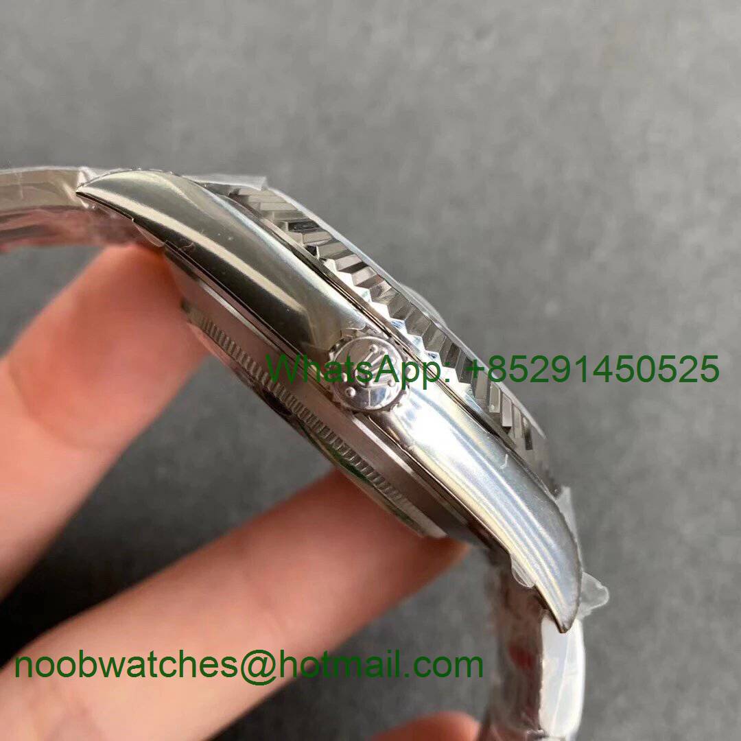Replica Rolex DateJust 126334 SS Noob 1:1 904L Best White Dial Roman Markers on SS Oyster Bracelet A3235