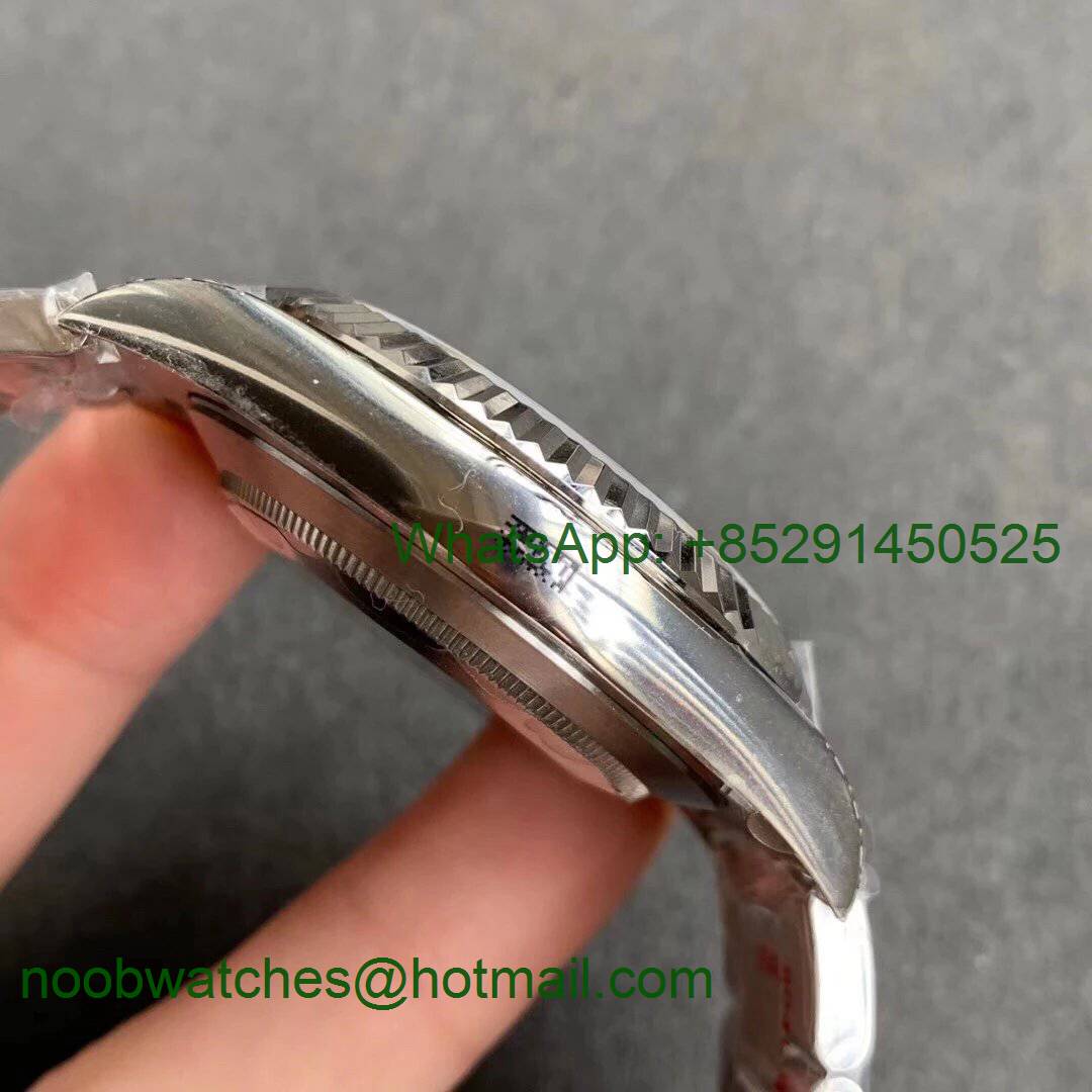 Replica Rolex DateJust 126334 SS Noob 1:1 904L Best Gray Dial Diamond Markers on SS Oyster Bracelet A3235