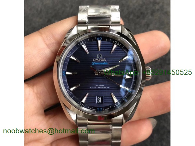 Replica OMEGA Aqua Terra 150M Master Chronometers VSF 1:1 Best Edition Deep Blue Dial SS Bracelet A8900 Super Clone