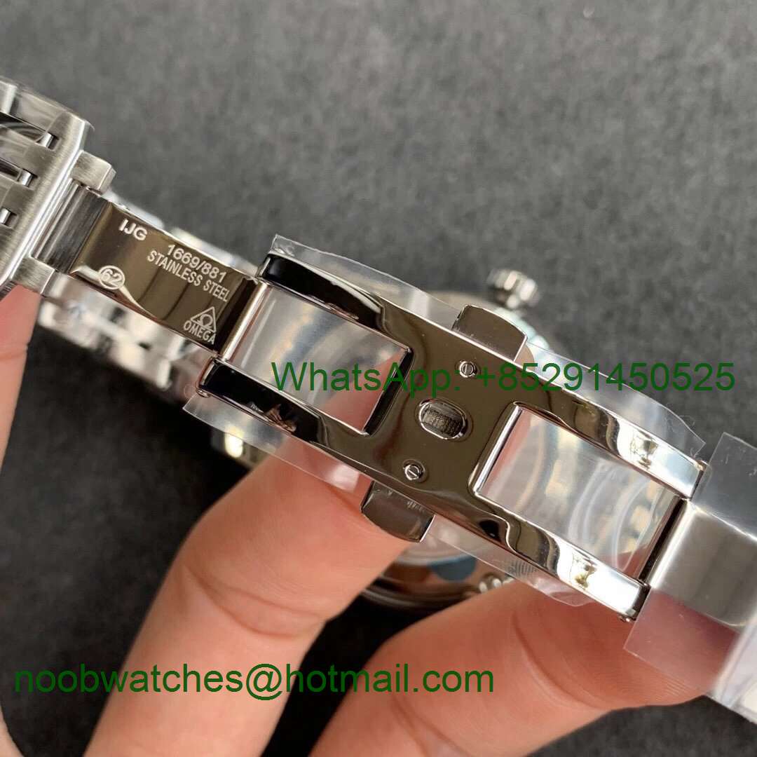 Replica OMEGA De Ville Hour Vision 41mm SS VSF 1:1 Best Black/Silver Dial on SS Bracelet A8500 Super Clone