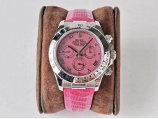 Replica Rolex Daytona 116519 OXF Best Edition Pink MOP Dial on Pink Leather Strap A7750
