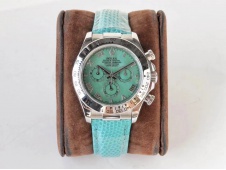 Replica Rolex Daytona 116519 OXF Best Edition Green MOP Dial on Green Leather Strap A7750
