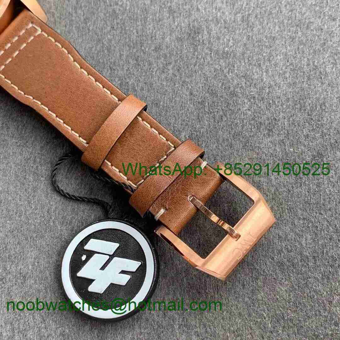 Replica IWC Pilot Chrono 377721 Le Petit Prince Rose Gold ZF 1:1 Best on Brown Leather Strap A7750