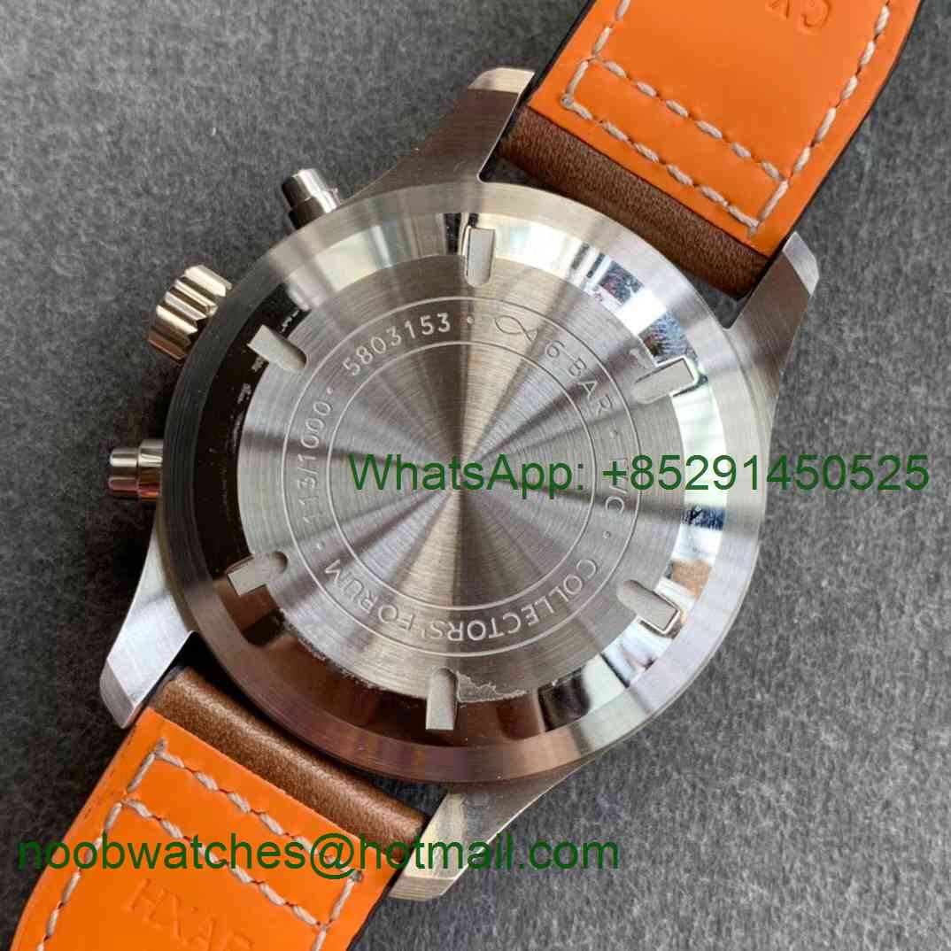 Replica IWC Pilot Chrono IW377726 ZF 1:1 Best Edition Green Dial on Brown Leather Strap A7750