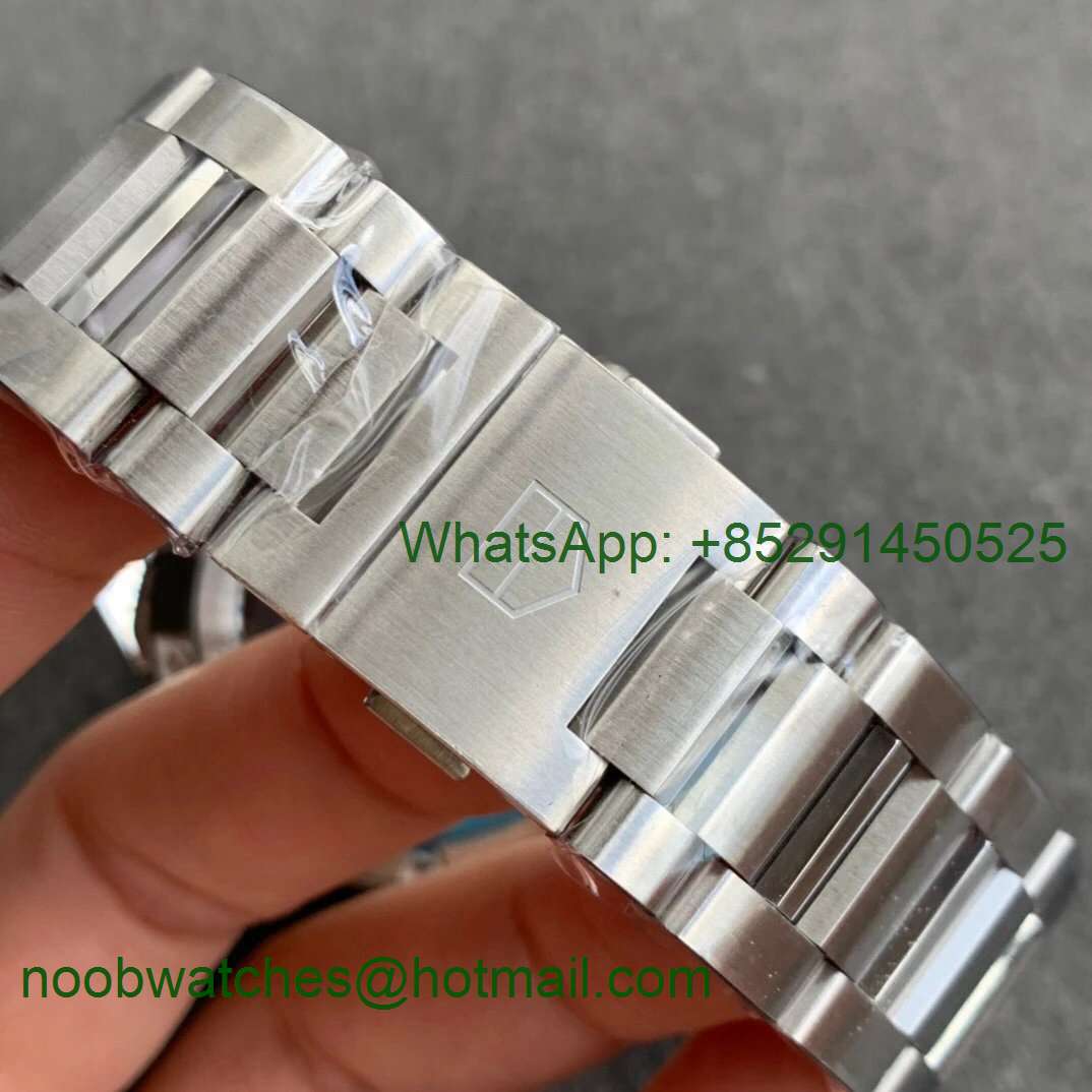 Replica TAG Heuer Calibre Heuer 01 Chrono SS XF 1:1 Best Gray Dial on SS Bracelet A1887