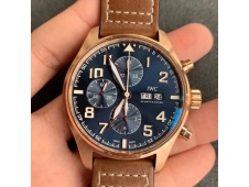 Replica IWC Pilot Chrono 377721 Le Petit Prince Rose Gold ZF 1:1 Best on Brown Leather Strap A7750