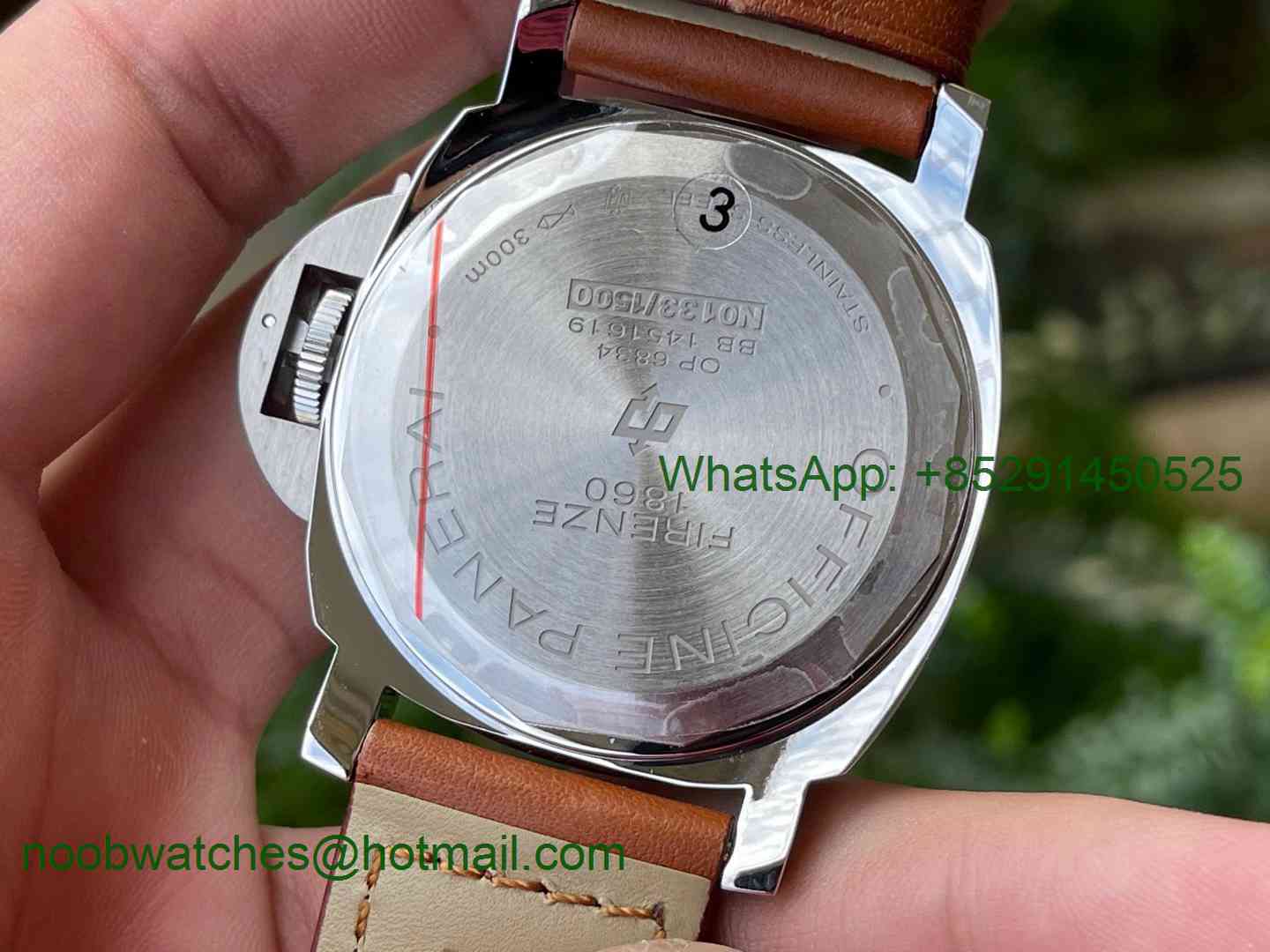 Replica Panerai PAM005 N XF 1:1 Best Brown Leather Strap A6497 with Y-Incabloc