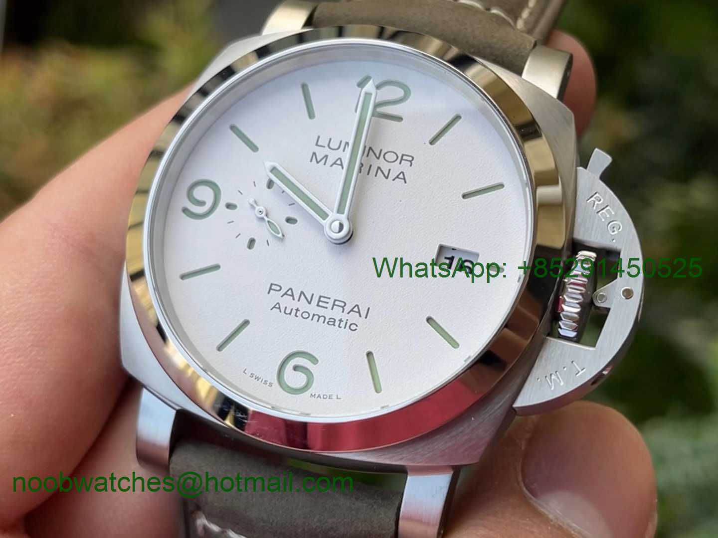 Replica Panerai PAM 1314 VSF 1:1 Best White Dial on Gray Asso Strap P9010 Clone