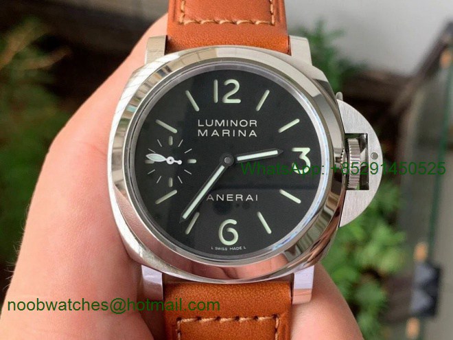 Replica Panerai PAM111 Q XF 1:1 Best on Brown Leather Strap A6497 with Y-Incabloc
