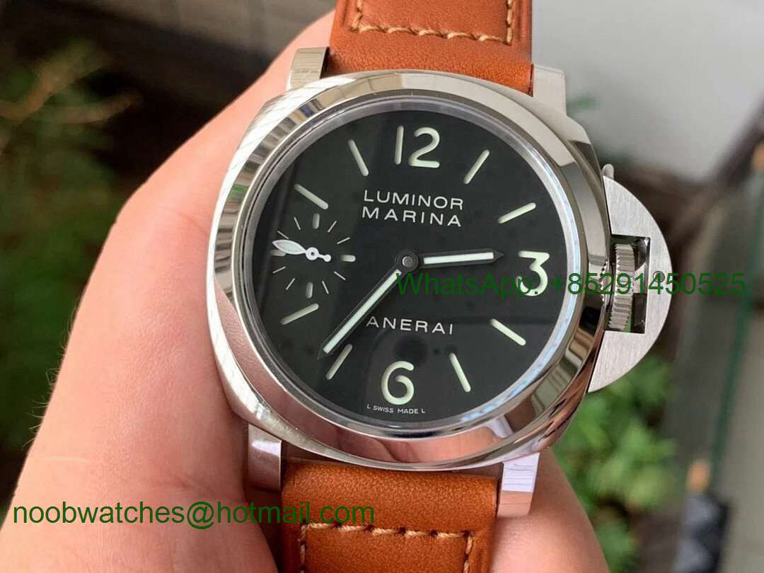 Replica Panerai PAM111 Q XF 1:1 Best on Brown Leather Strap A6497 with Y-Incabloc