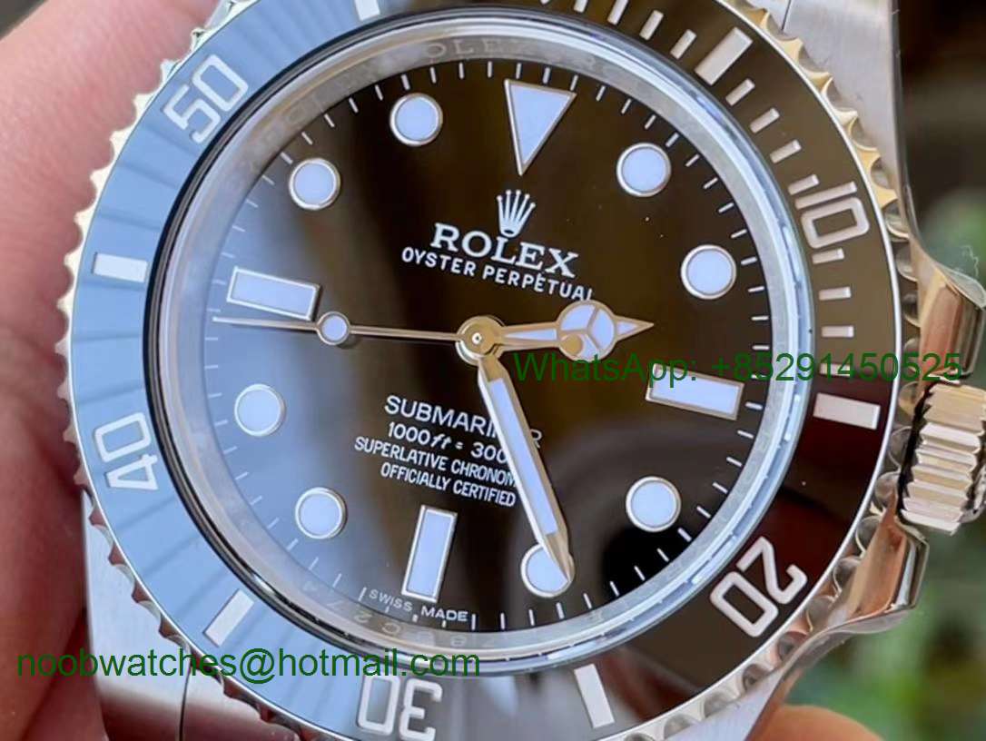 Replica Rolex Submariner 114060 No Date Black Ceramic 904L ARF 1:1 Best AR3130