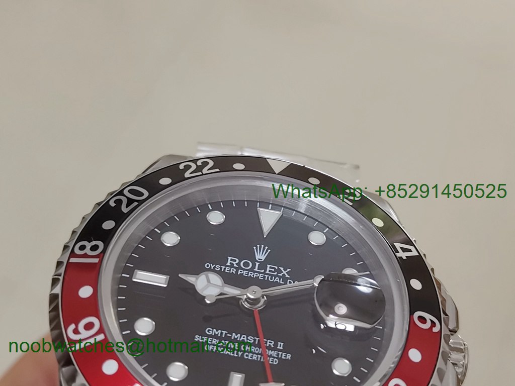 Replica ROLEX GMT Master II 16710 Red/Black Bezel COKE BP Factory A2813 CHS