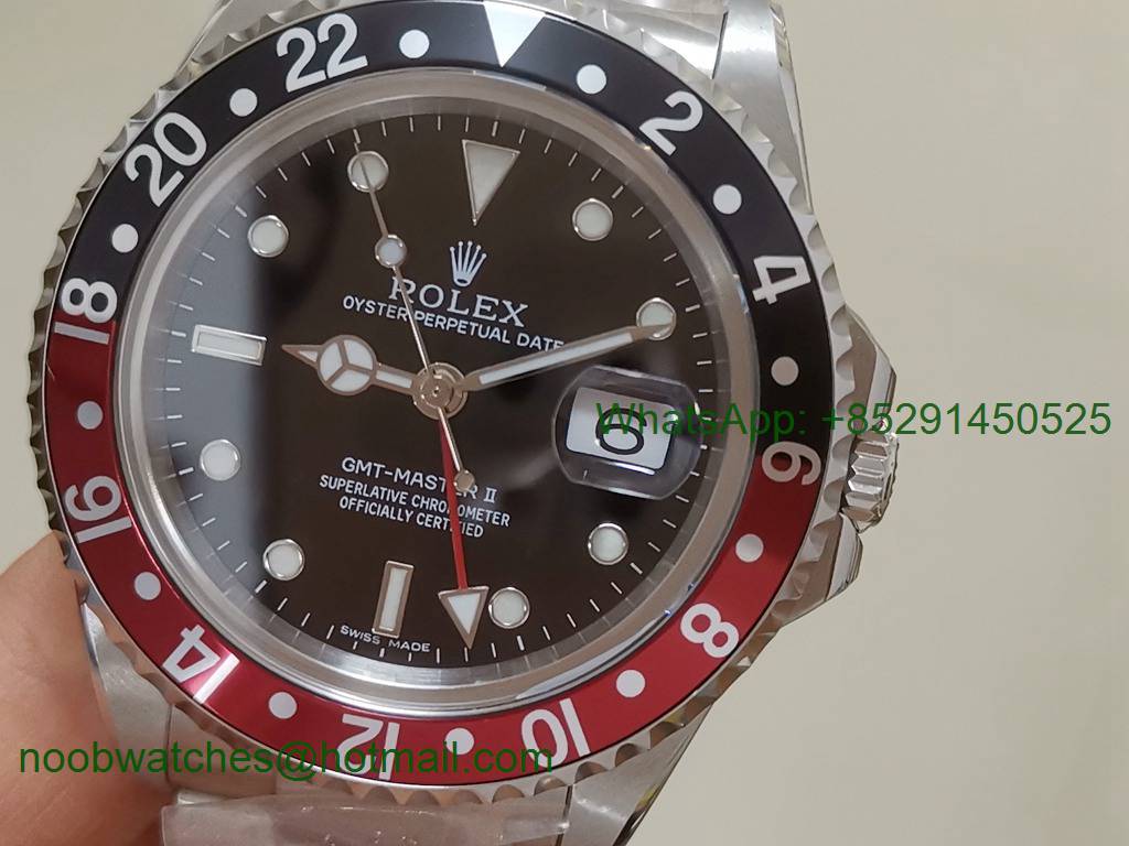 Replica ROLEX GMT Master II 16710 Red/Black Bezel COKE BP Factory A2813 CHS