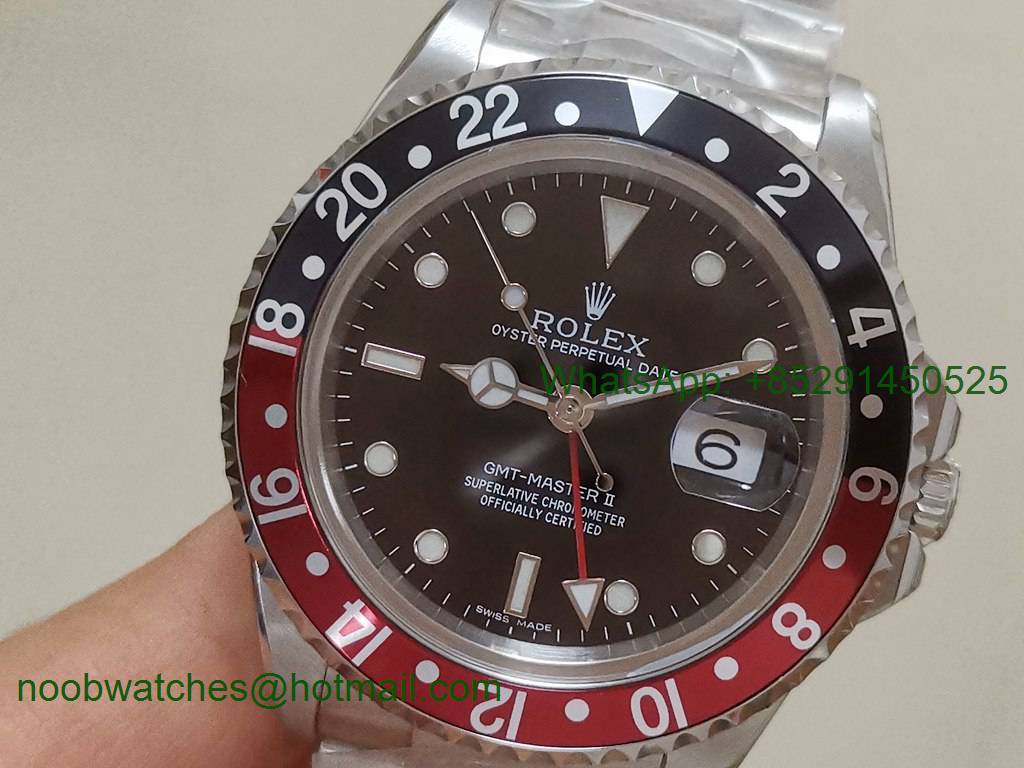 Replica ROLEX GMT Master II 16710 Red/Black Bezel COKE BP Factory A2813 CHS