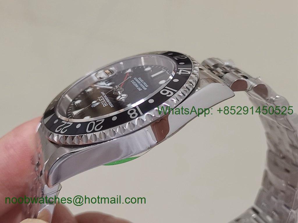 Replica ROLEX GMT Master II 16710 Black Dial on Julibee Bracelet BP Factory A2813 CHS