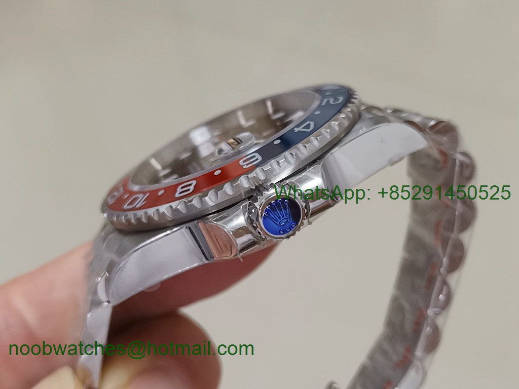 Replica ROLEX GMT 126710 BLRO Pepsi Red/Blue Ceramic 904L Steel VRF 1:1 Best SA3285 CHS V2 (CF Bezel）