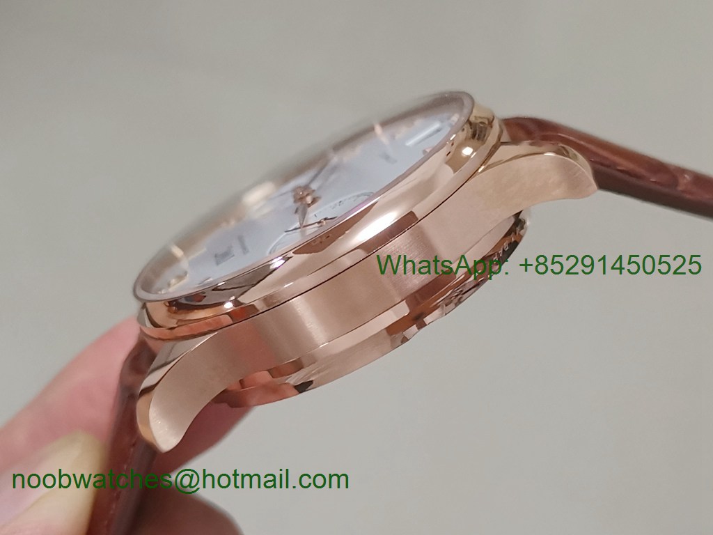 Replica IWC Portuguese Real PR IW500701 Rose Gold ZF 1:1 Best White Dial on Leather A52010 V3