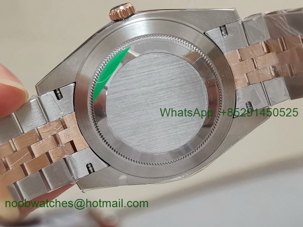 Replica Rolex DateJust 41mm Two Tone Rose Gold 126233 EWF 1:1 Best Brown Dial A3235