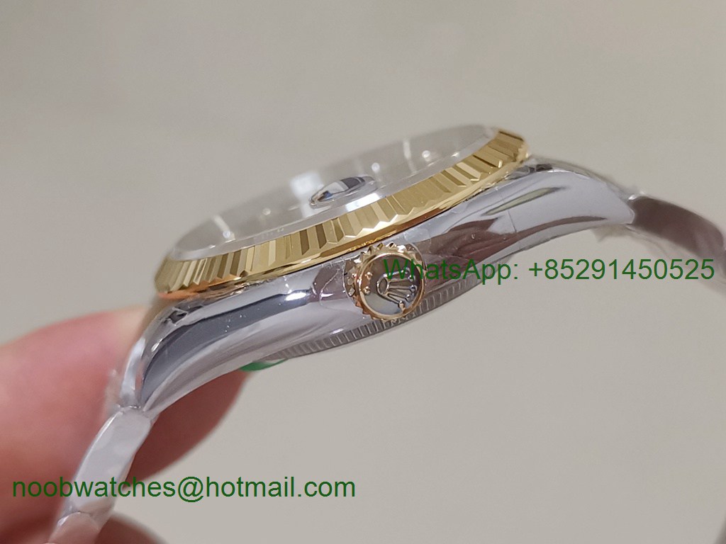 Replica Rolex DateJust 36mm SS/Yellow Gold 126233 EWF 1:1 Best Black Diamond Dial A3235