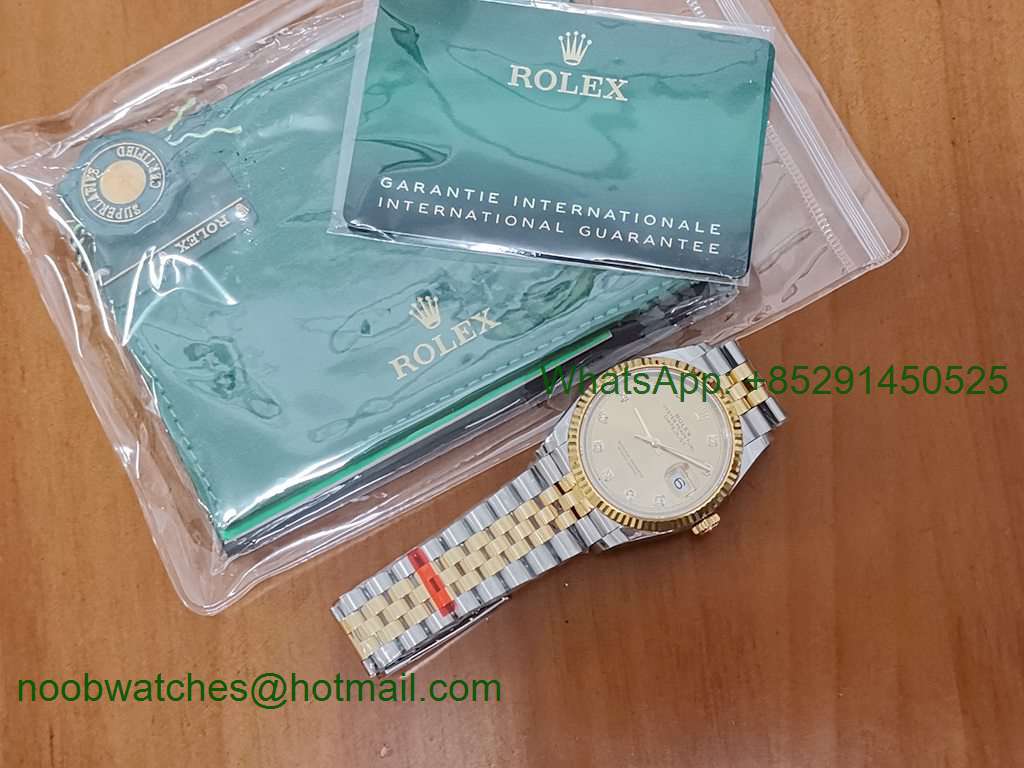 Replica Rolex DateJust 36mm SS/Yellow Gold 126233 EWF 1:1 Best Gold Diamond Dial A3235
