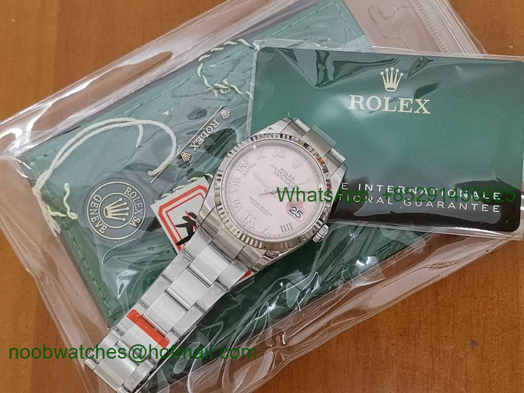 Replica Rolex DateJust 36mm 126234 EWF 1:1 Best Pink Dial on Oyster Bracelet A3235