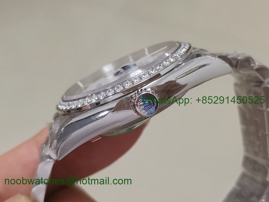 Replica Rolex DateJust 36mm 126234 EWF 1:1 Best Diamond Bezel White Roman Dial A3235