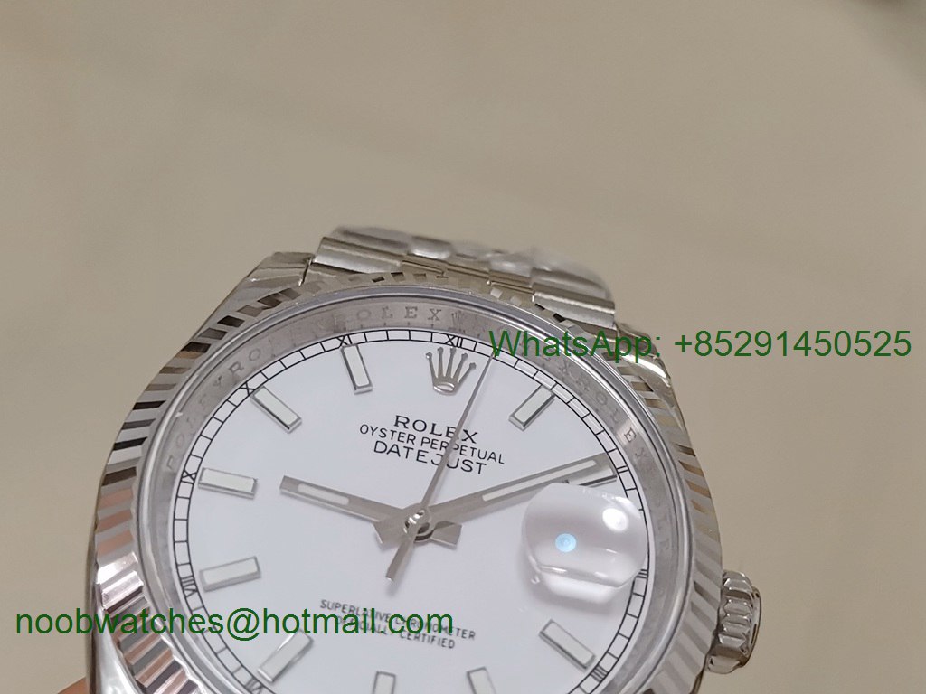 Replica Rolex DateJust 36mm 126234 EWF 1:1 Best White Dial A3235