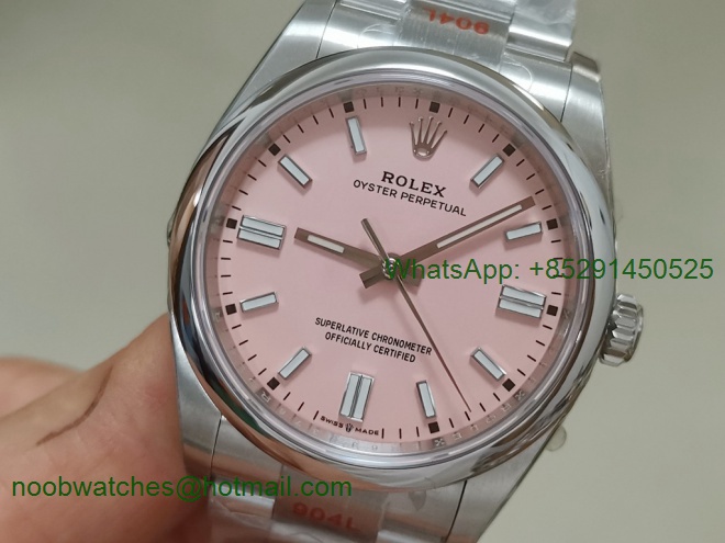 Replica Rolex Oyster Perpetual 36mm 126300 EWF 1:1 Best Pink Dial A3230