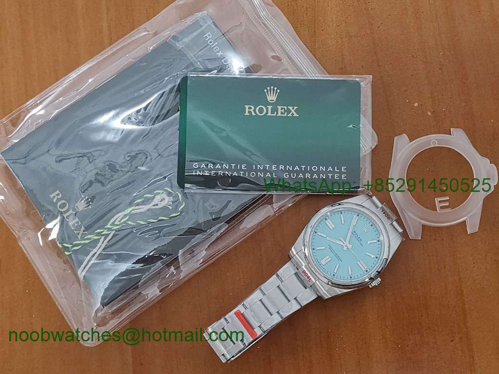 Replica Rolex Oyster Perpetual 41mm 124300 EWF 1:1 Best Tiffany Blue Dial A3230