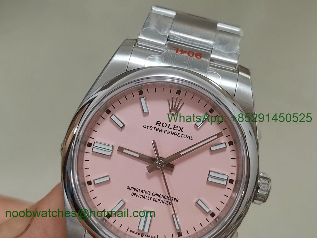 Replica Rolex Oyster Perpetual 41mm 124300 EWF 1:1 Best Pink Dial A3230
