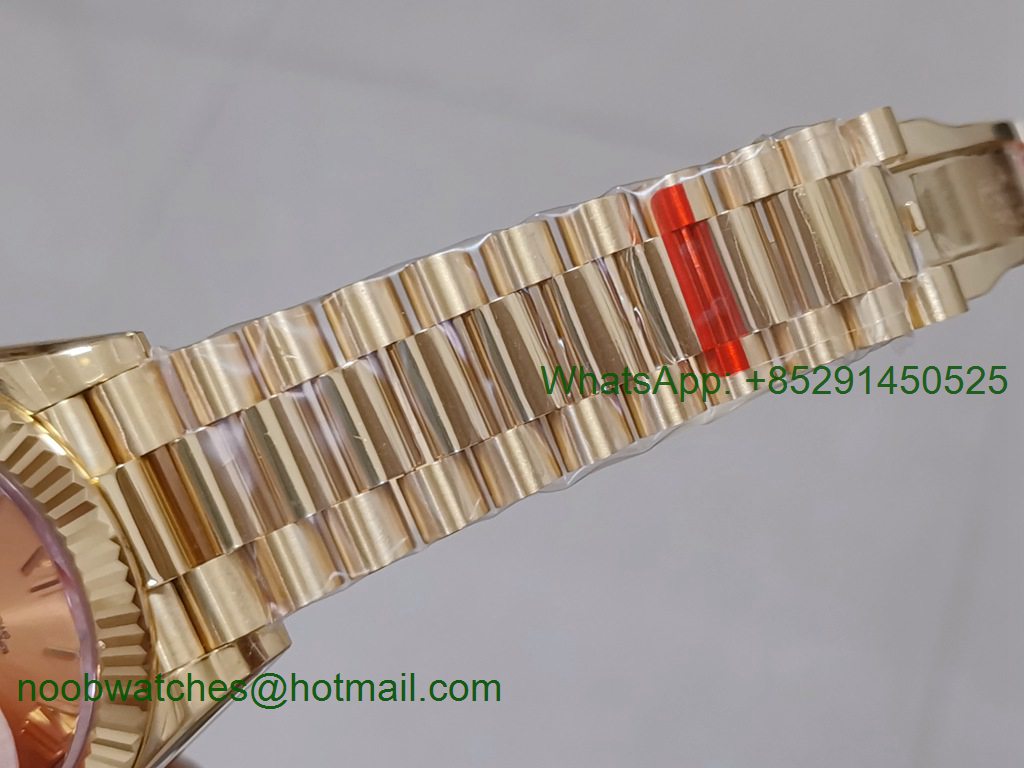 Replica Rolex DayDate 40mm 228238 Yellow Gold EWF GOLD Roman Dial on YG President Bracelet A3255