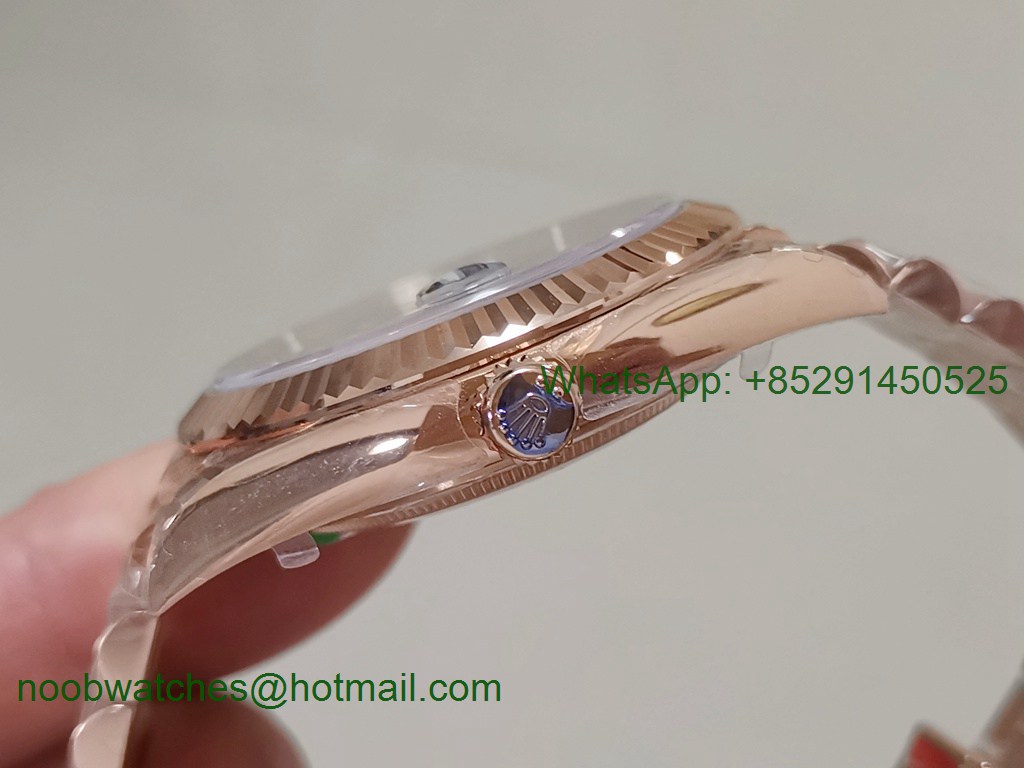 Replica Rolex DayDate 40mm Rose Gold 228235 EWF Best Green Dial A3255