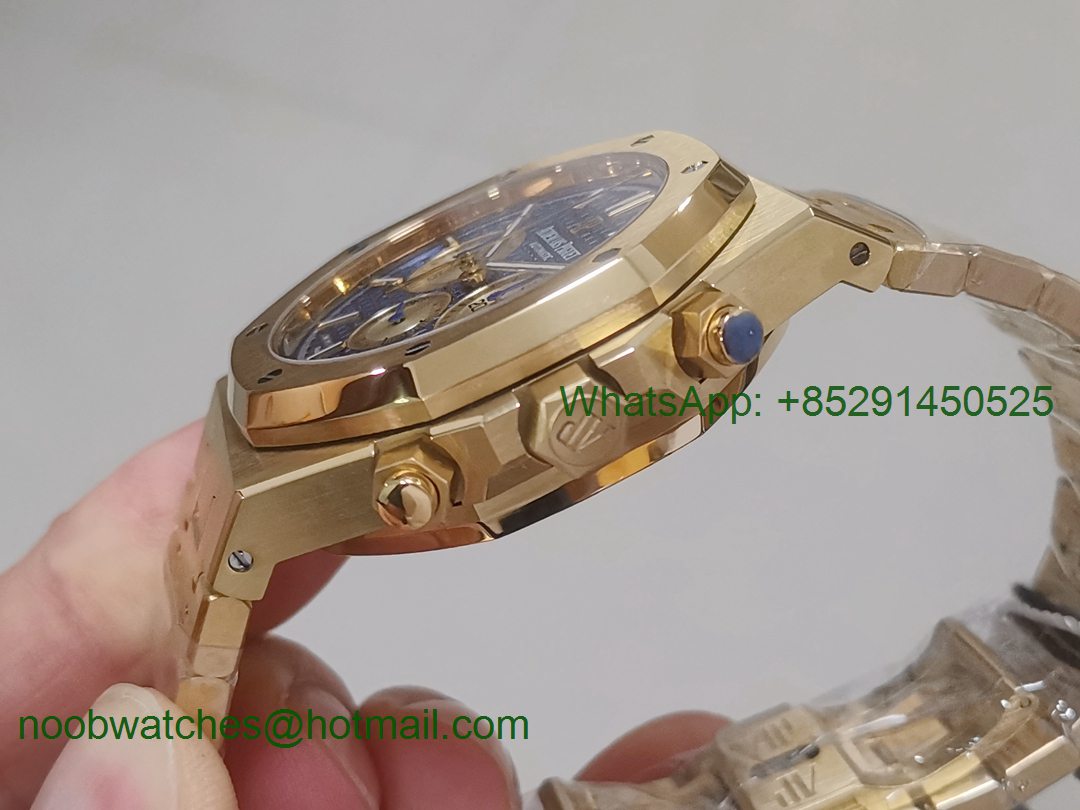 Replica Audemars Piguet AP Royal Oak Chrono 26331ST Yellow Gold OMF 1:1 Best Blue Gold Dial A7750