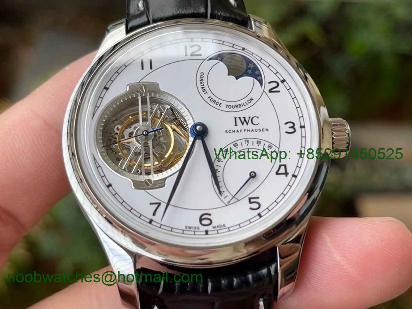 Replica IWC Portugieser Constant-Force Tourbillon Edition 150 Years BBR Best White Dial