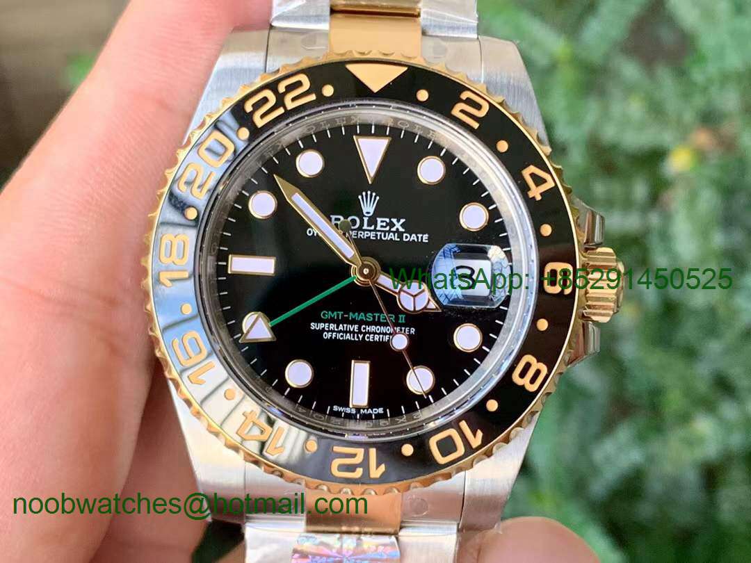 Replica Rolex GMT-Master II 116713 Two Tone SS/Yellow Gold 904L ARF 1:1 Best SH3186 CHS