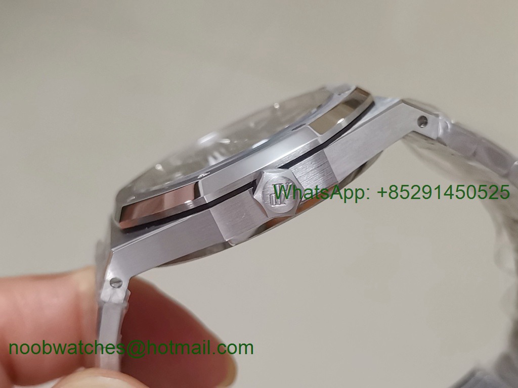 Replica Audemars Piguet AP Royal Oak 41mm 15400 JF 1:1 Best White Dial on SS Bracelet A3120 V5